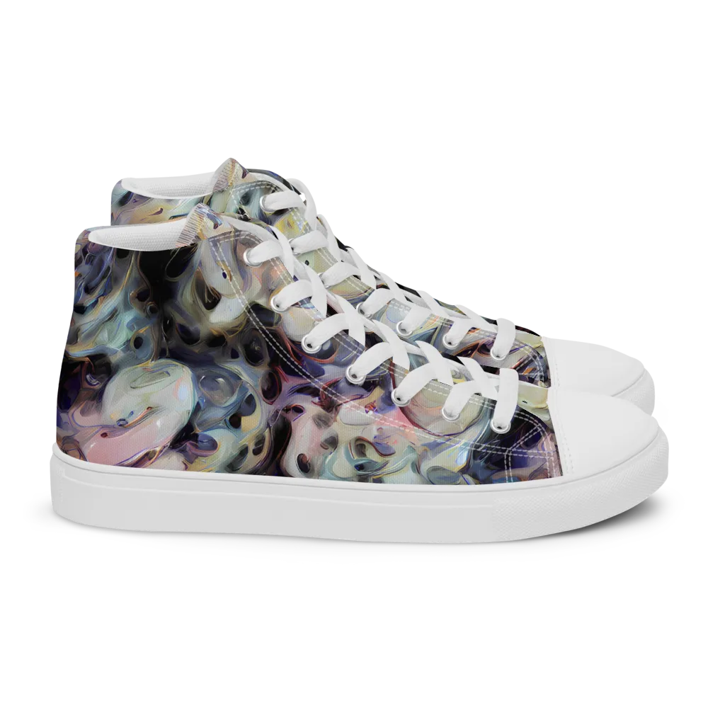 Opaline Drift on Women's High Top Canvas Shoes — Right