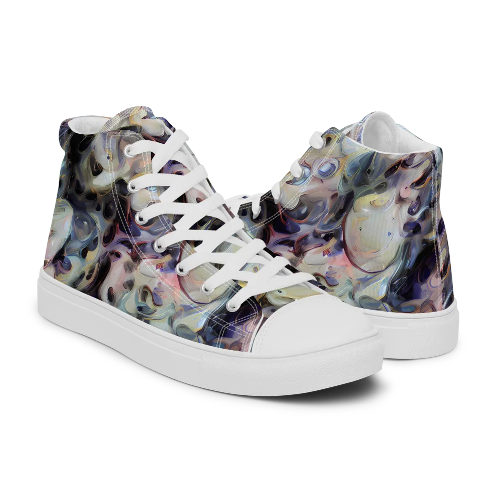 Opaline Drift on Women's High Top Canvas Shoes — Right
