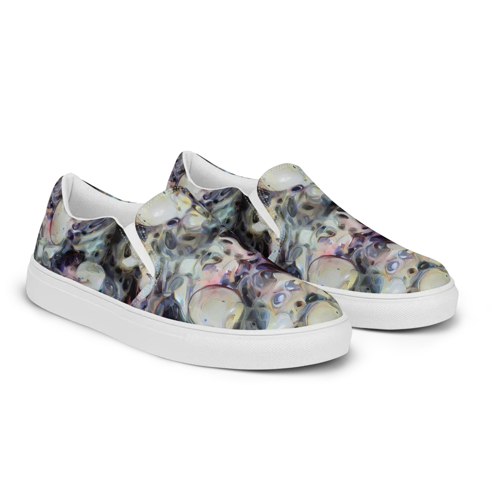 Opaline Drift on Men's Slip-On Canvas Shoes — Right Front