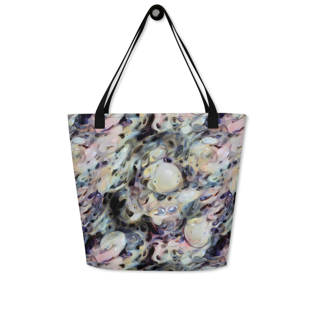 Opaline Drift on Large Tote Bag W/ Pocket — Front