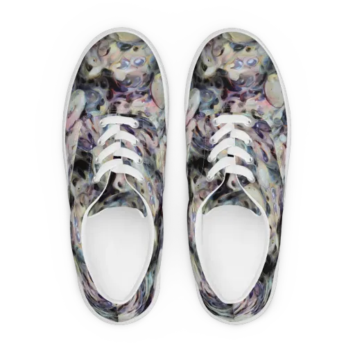 Opaline Drift on a Men's Lace-Up Canvas Shoes
