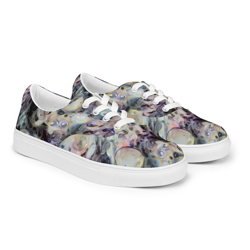 Opaline Drift on Men's Lace-Up Canvas Shoes — Right Front
