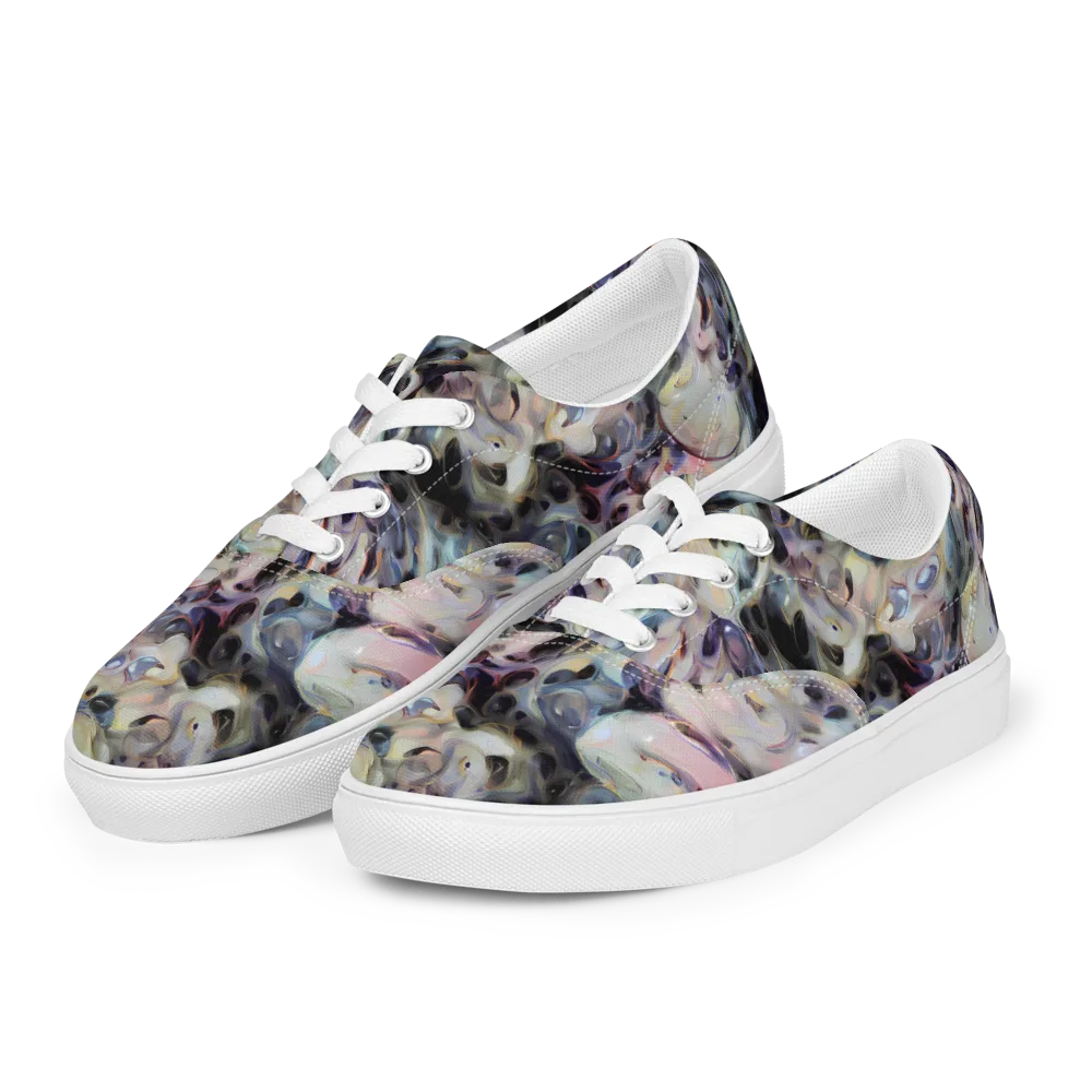 Opaline Drift on Men's Lace-Up Canvas Shoes — Left Front