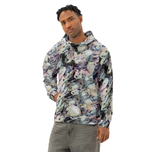 Opaline Drift on a Cotton Hoodie