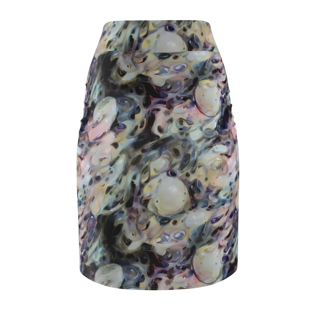 Opaline Drift on Pencil Skirt — Back