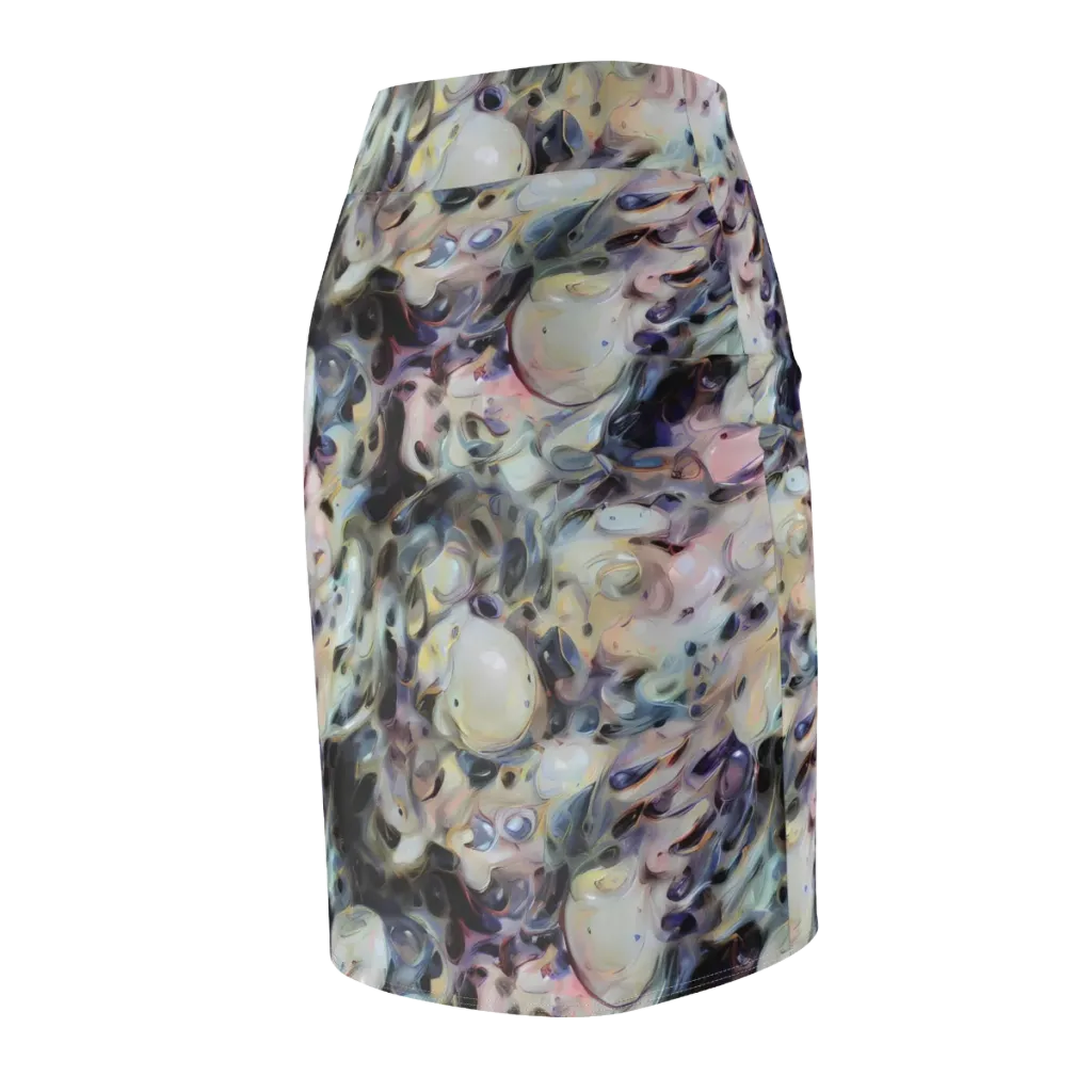 Opaline Drift on Pencil Skirt — Back Side