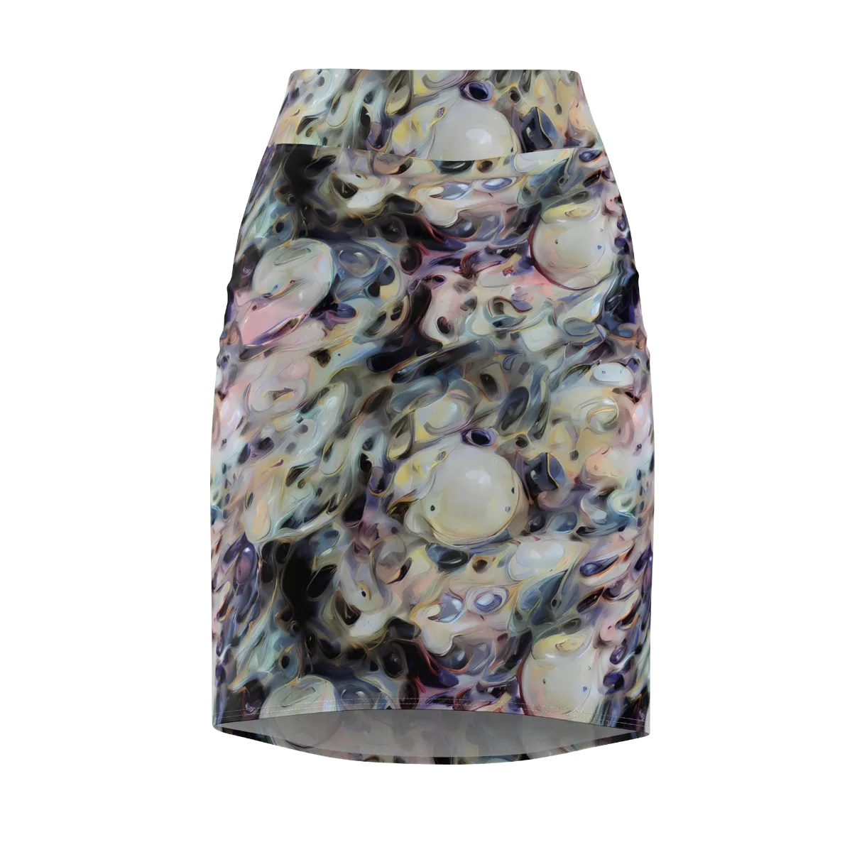 Opaline Drift on Pencil Skirt — Front