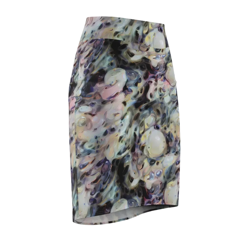 Opaline Drift on Pencil Skirt — Front Side