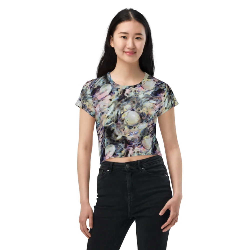 Opaline Drift on Crop Tee — Front