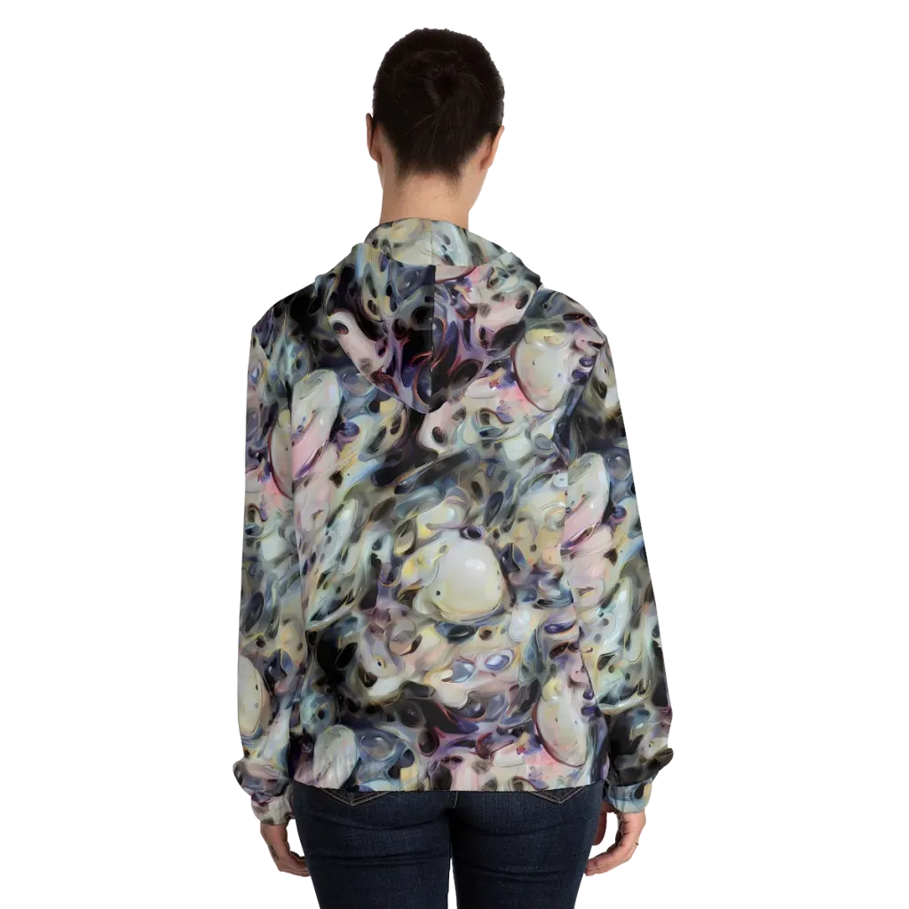 Opaline Drift on Women's Full-Zip Hoodie — Back On Person