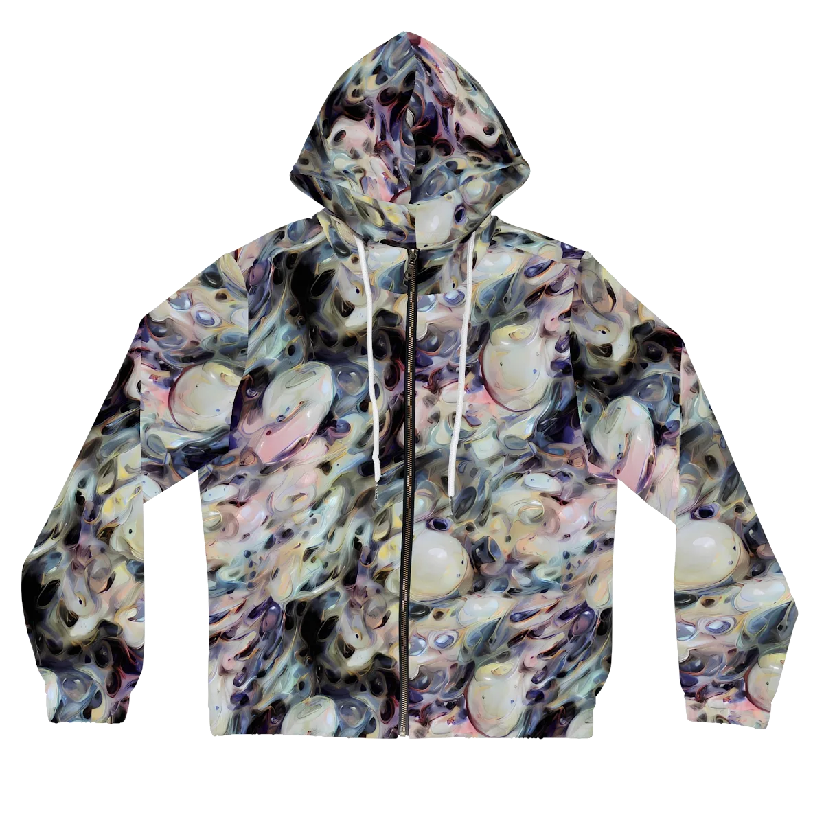 Opaline Drift on Women's Full-Zip Hoodie — Front