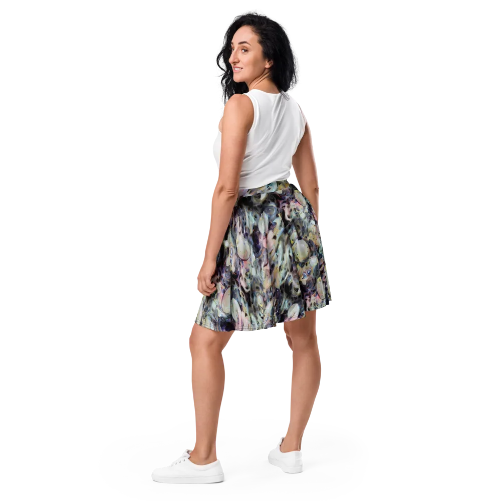 Opaline Drift on Skater Skirt — Back