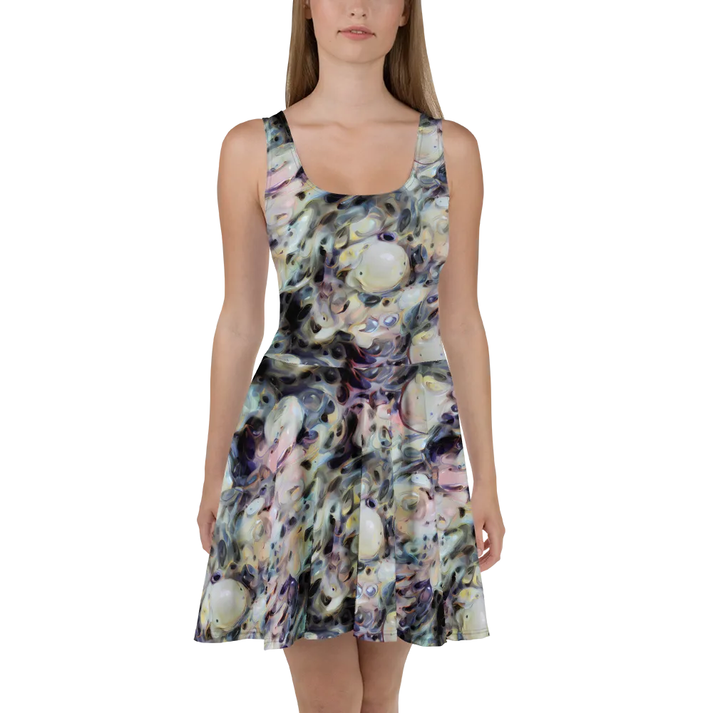 Opaline Drift on Skater Dress — Front