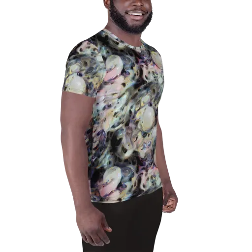 Opaline Drift on a Men's Athletic T-Shirt