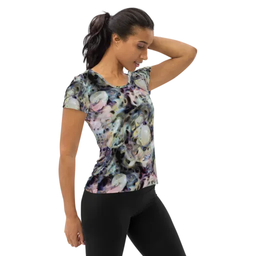 Opaline Drift on a Women's Athletic T-Shirt
