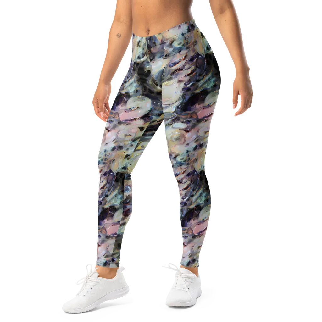 Opaline Drift on Leggings — Left Front