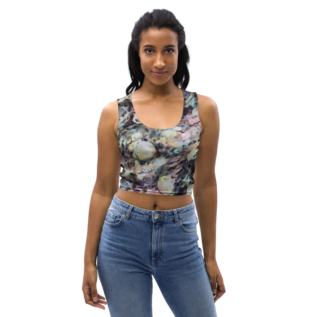 Opaline Drift on Crop Top — Front
