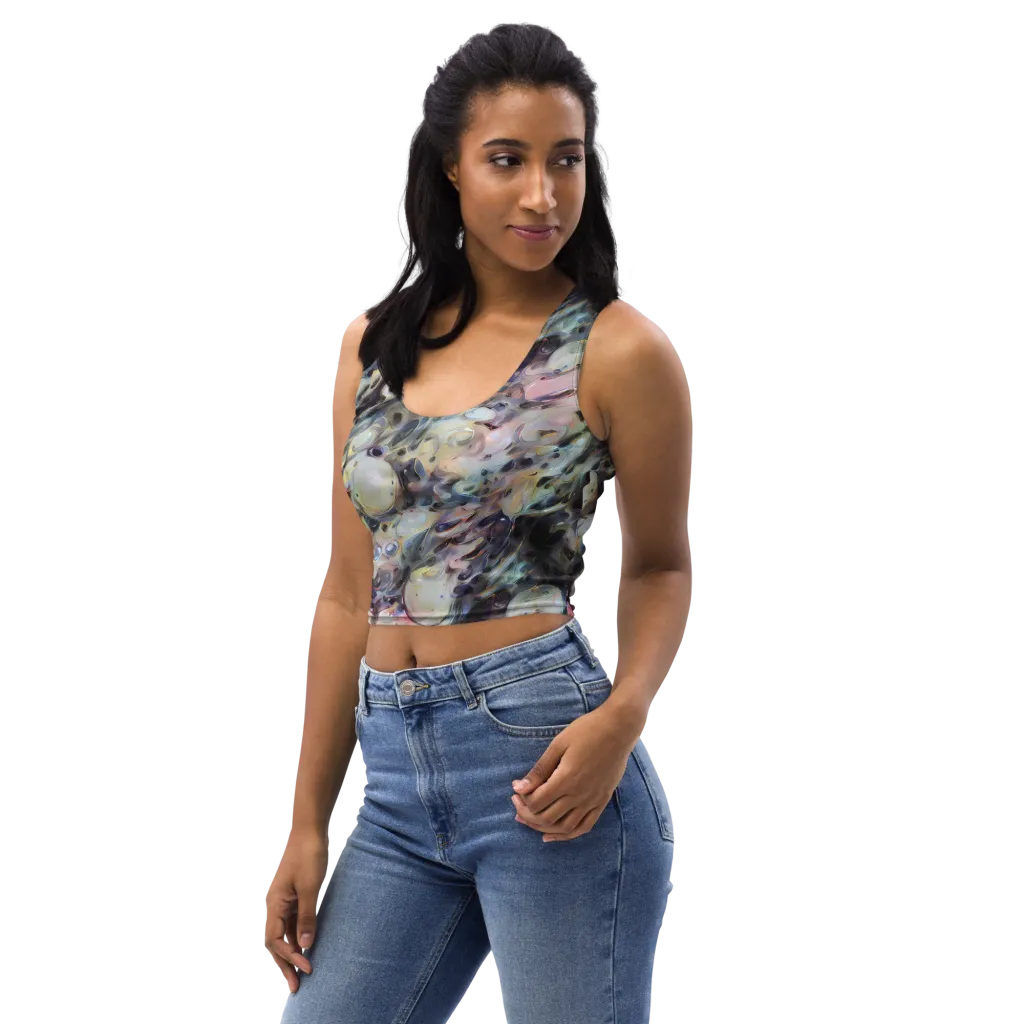 Opaline Drift on Crop Top — Left Front