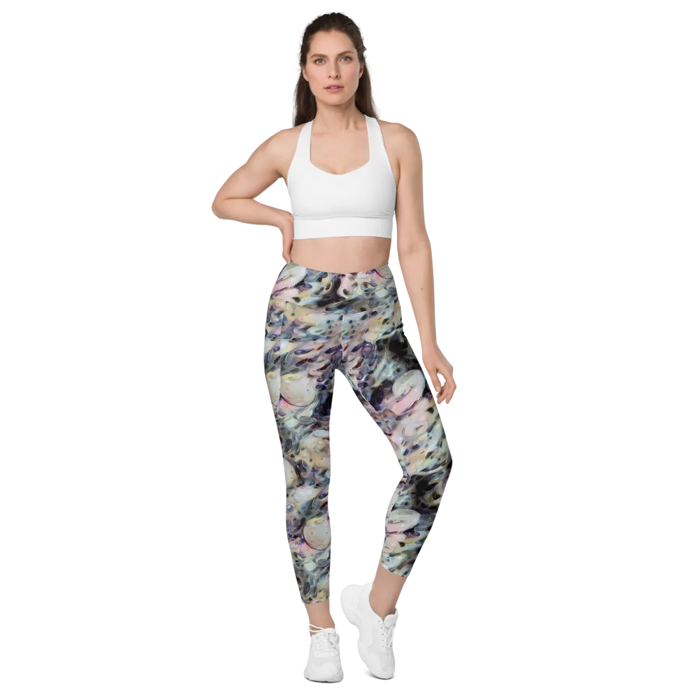 Opaline Drift on Leggings with Pockets — Front