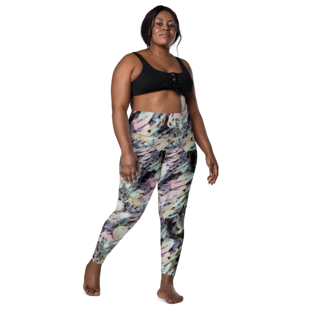 Opaline Drift on Leggings with Pockets — Front