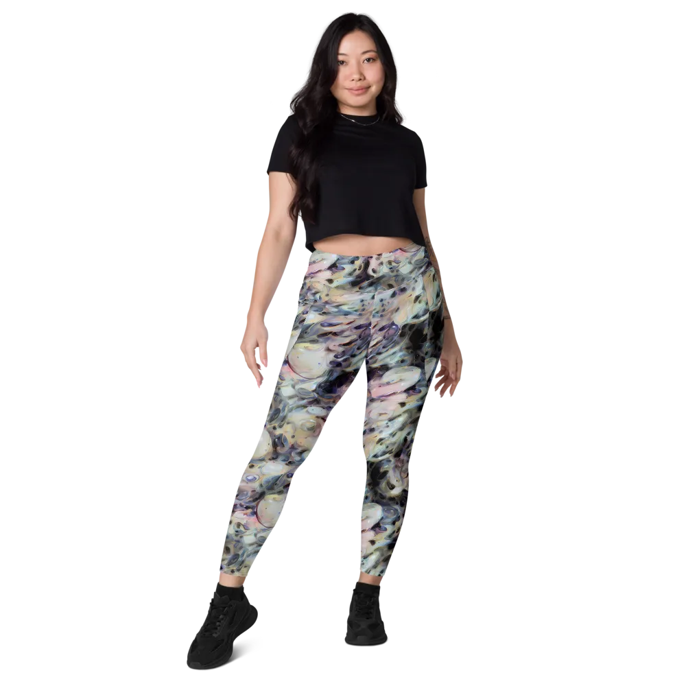 Opaline Drift on Leggings with Pockets — Front