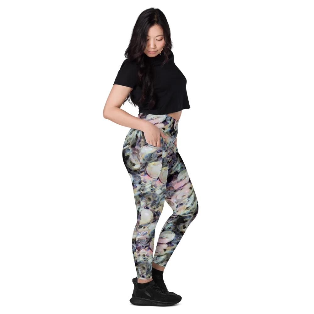 Opaline Drift on Leggings with Pockets — Right