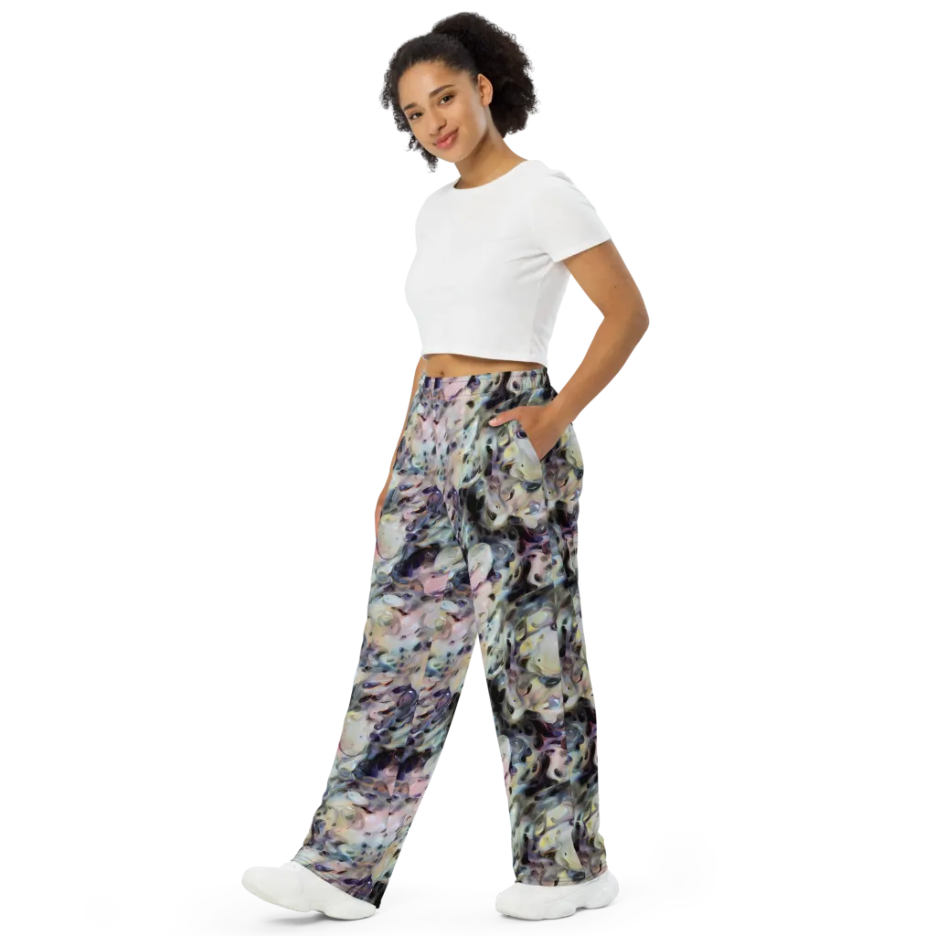 Opaline Drift on Wide-Leg Pants — Left Front