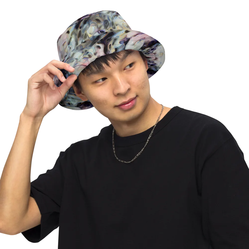 Opaline Drift on Reversible Bucket Hat — Front Inside