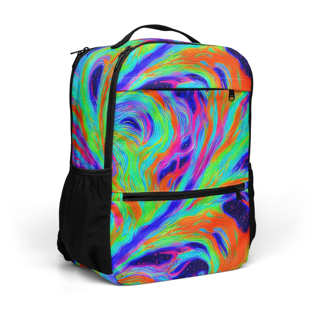 Rainbow Maelstrom on Utility Backpack — Right Front