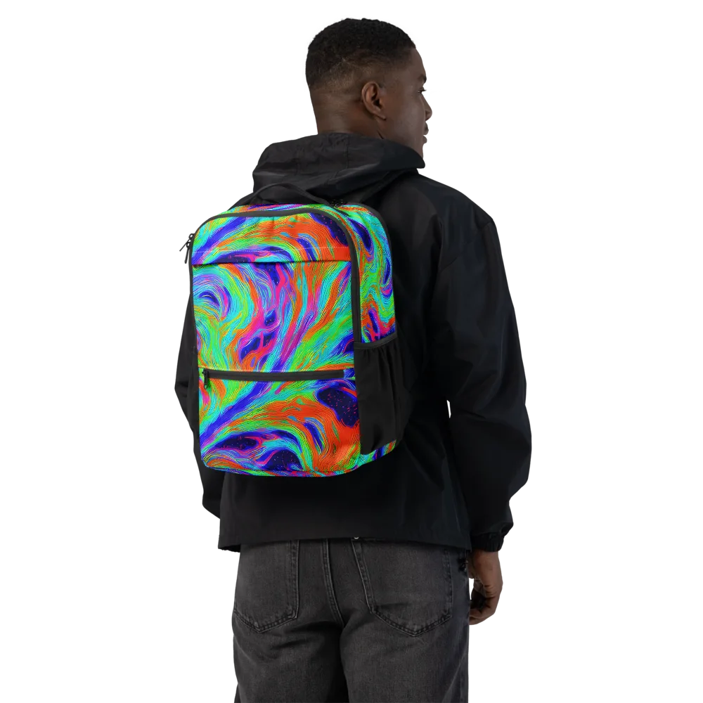 Rainbow Maelstrom on Utility Backpack — Back