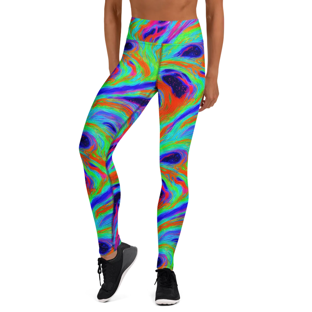 Rainbow Maelstrom on Yoga Leggings — Front