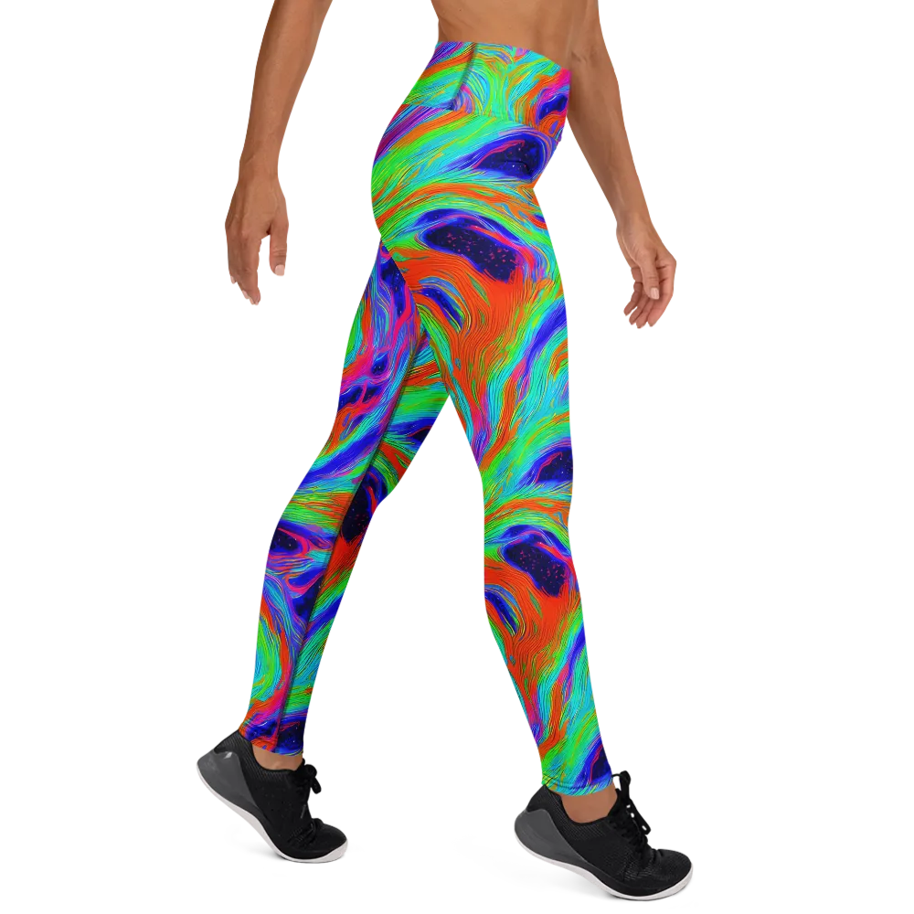 Rainbow Maelstrom on Yoga Leggings — Right