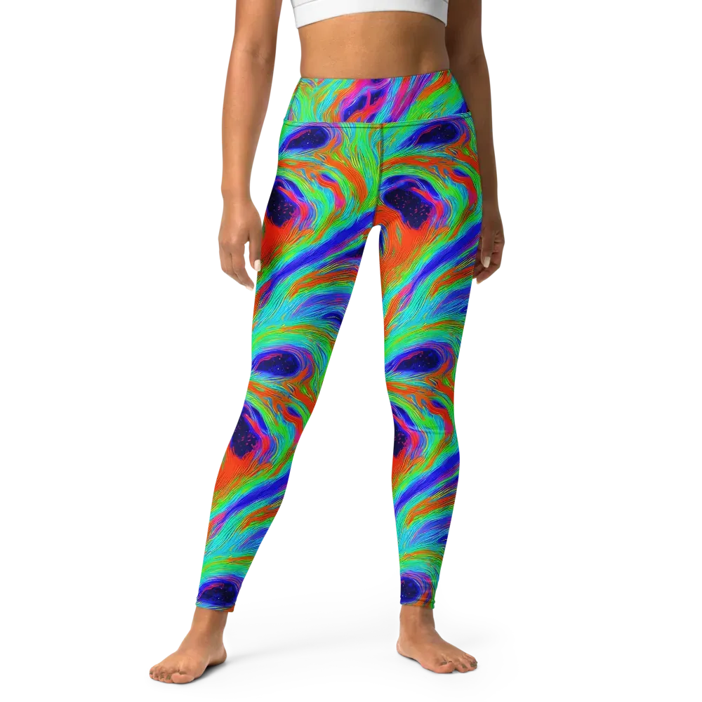Rainbow Maelstrom on Yoga Leggings — Front