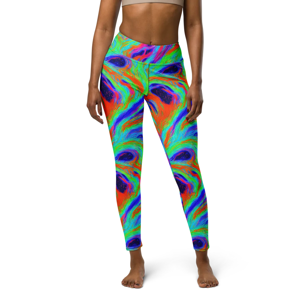 Rainbow Maelstrom on Yoga Leggings — Front