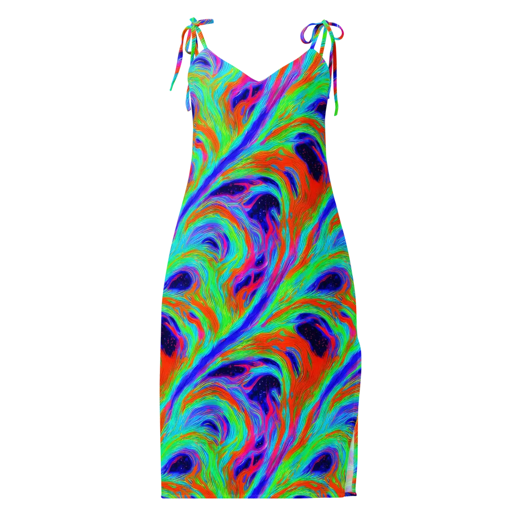 Rainbow Maelstrom on Slip Dress — Front