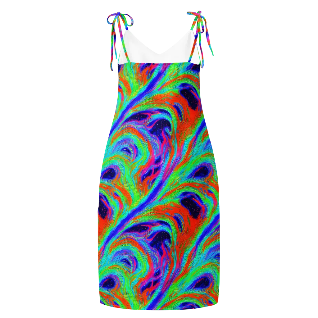Rainbow Maelstrom on Slip Dress — Back
