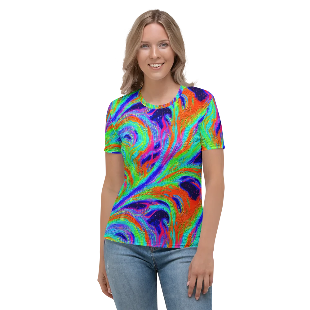 Rainbow Maelstrom on Women's Crew Neck T-Shirt — Front