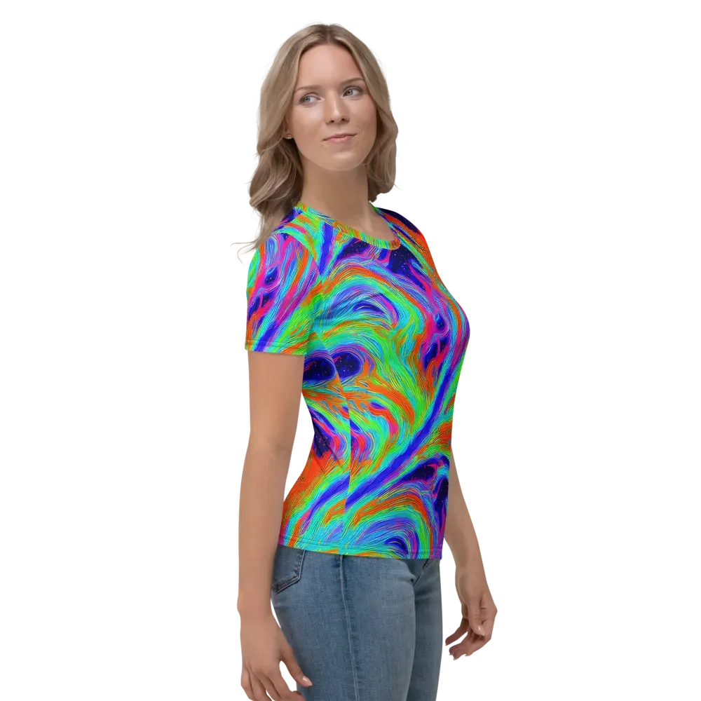 Rainbow Maelstrom on Women's Crew Neck T-Shirt — Right