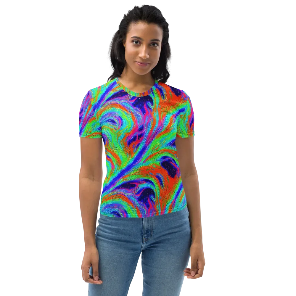 Rainbow Maelstrom on Women's Crew Neck T-Shirt — Front