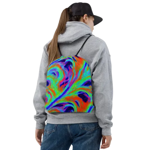 Rainbow Maelstrom on a Drawstring Bag