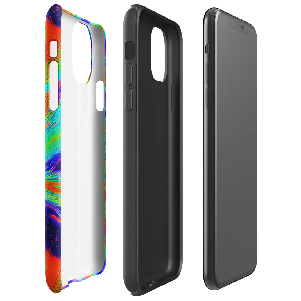 Rainbow Maelstrom on Tough Case for iPhone® — Right