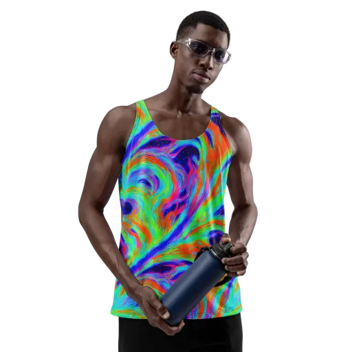 Rainbow Maelstrom on a Men's Tank Top