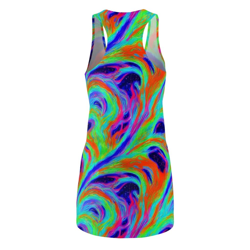 Rainbow Maelstrom on Racerback Dress — Back