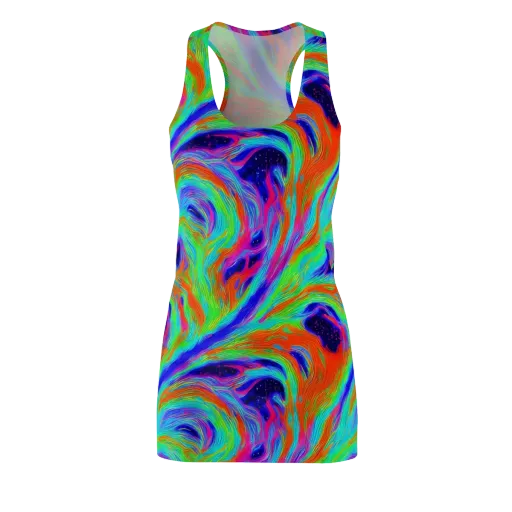 Rainbow Maelstrom on a Racerback Dress