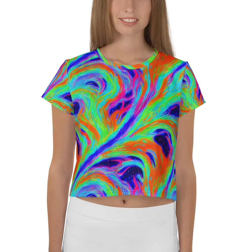 Rainbow Maelstrom on Crop Tee — Front