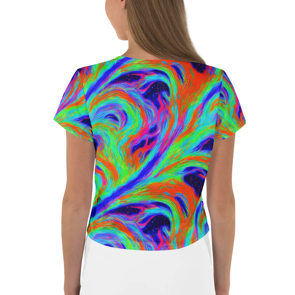 Rainbow Maelstrom on Crop Tee — Back