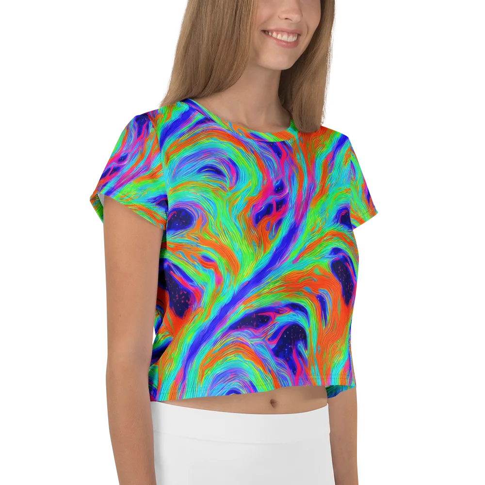 Rainbow Maelstrom on Crop Tee — Right