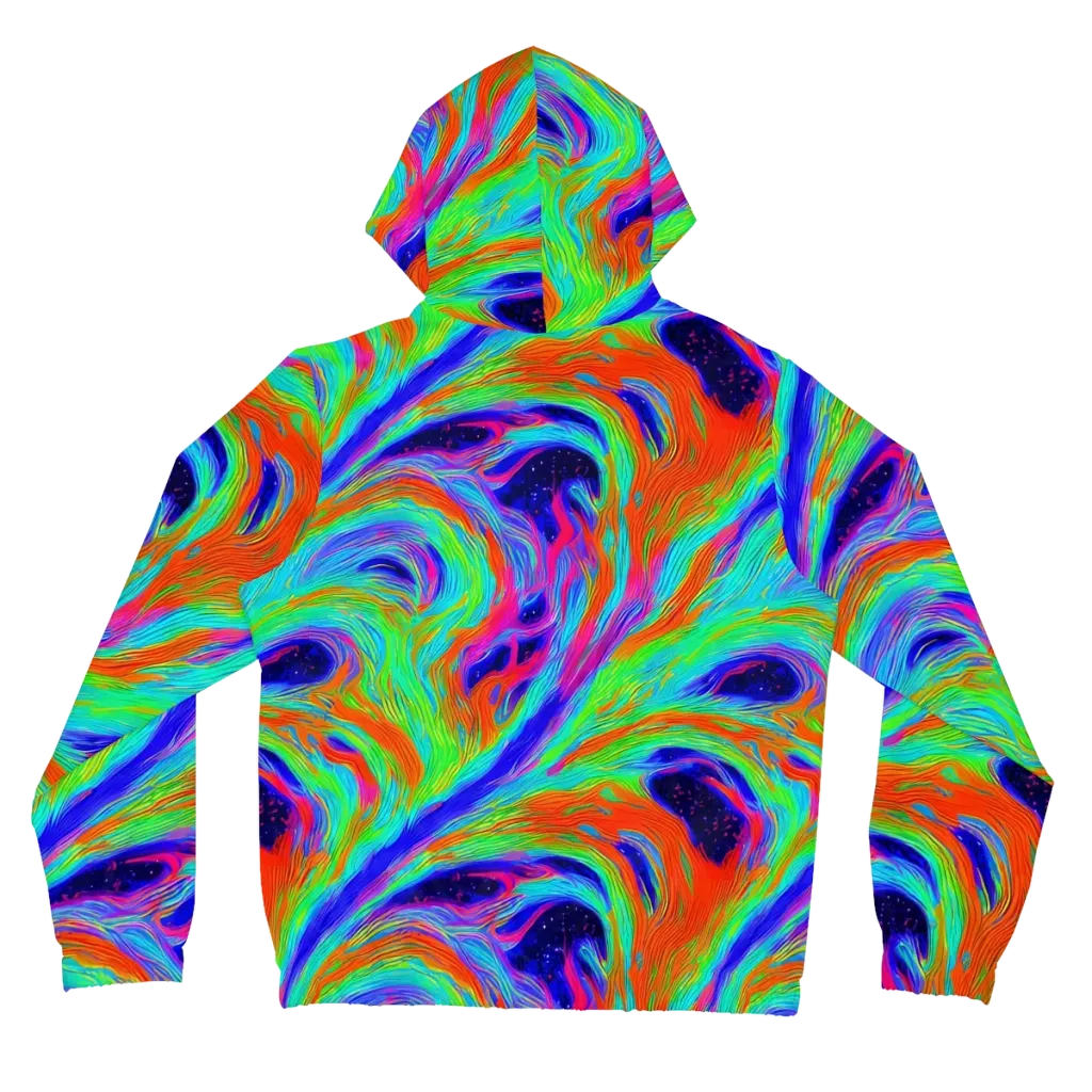Rainbow Maelstrom on Women's Full-Zip Hoodie — Back