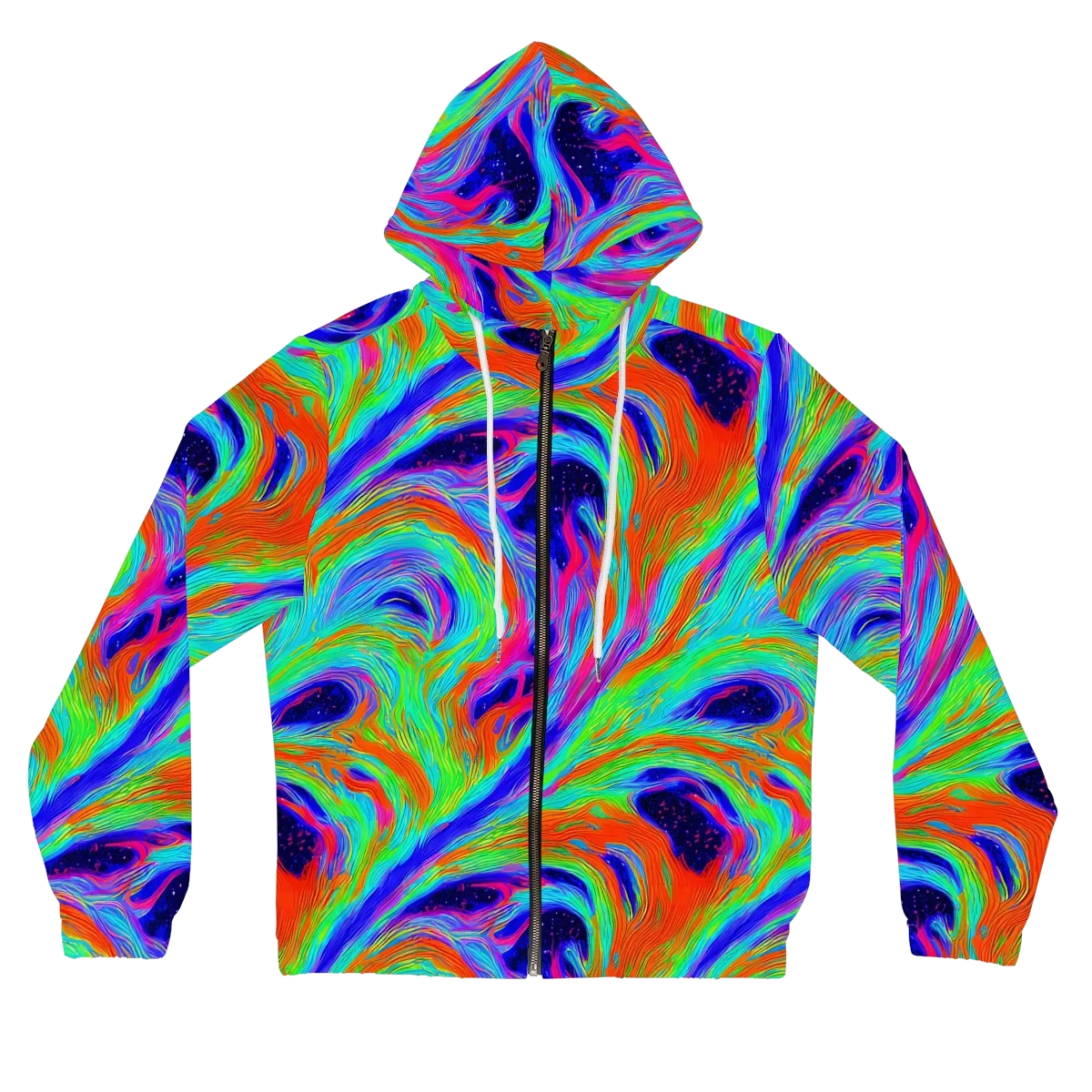 Rainbow Maelstrom on Women's Full-Zip Hoodie — Front