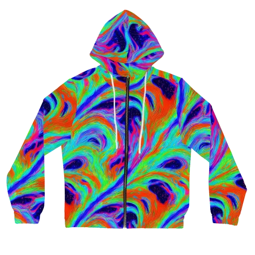 Rainbow Maelstrom on a Women's Full-Zip Hoodie